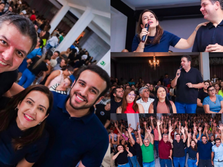 Diego Tavares e Pollyanna Werton reúnem multidão em plenária e reforçam compromisso com o desenvolvimento de Pombal
