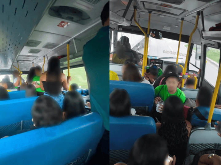 Estudantes denunciam superlotação em ônibus da Prefeitura de Caldas Brandão para João Pessoa